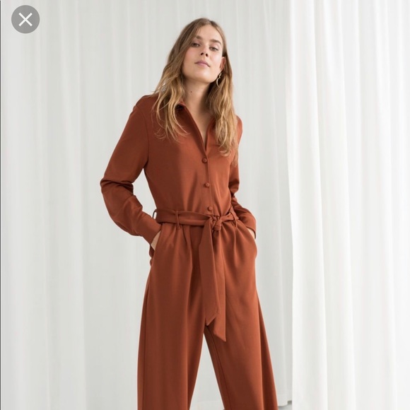 & Other Stories Pants - &Other Stories brown jumpsuit